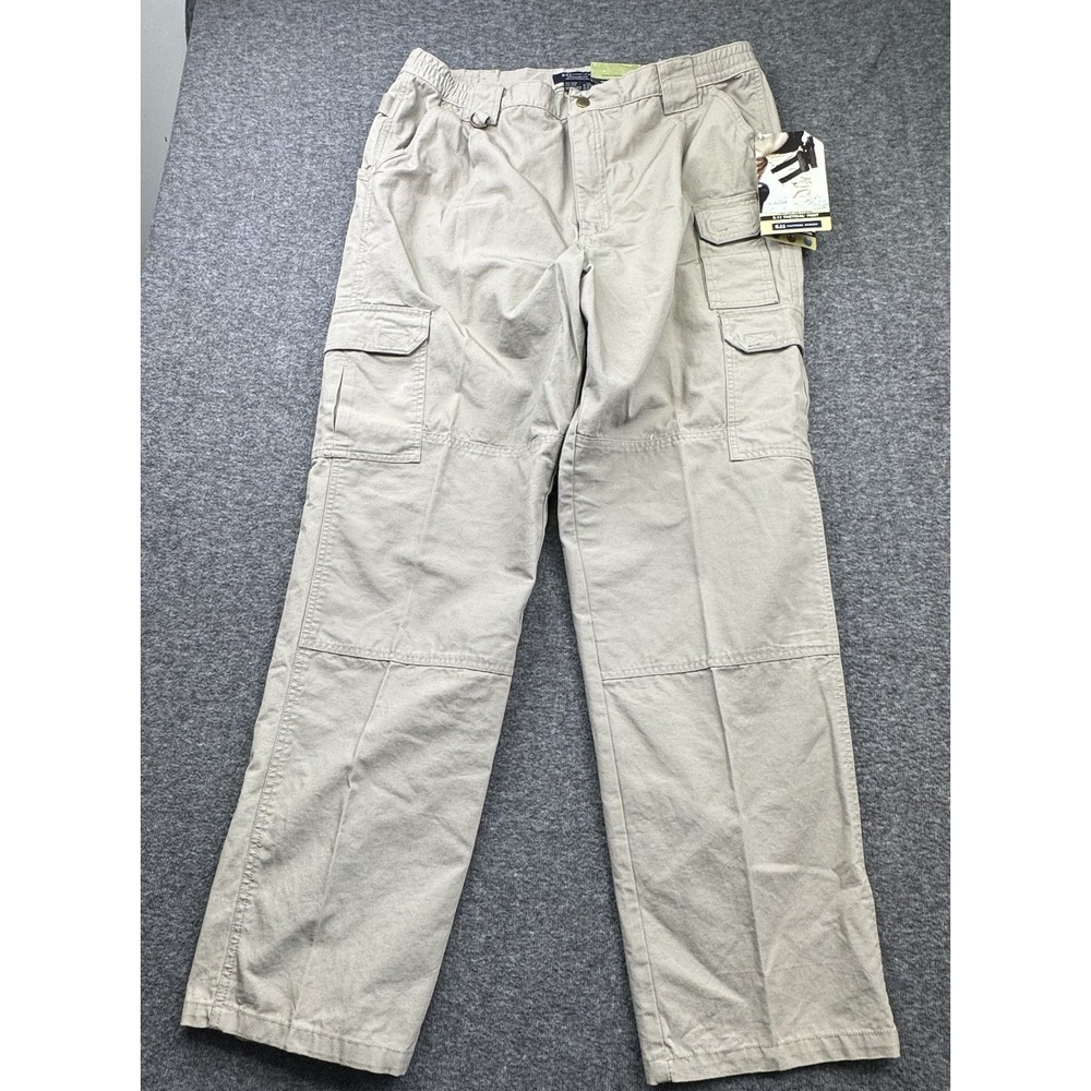 5.11 Tactical Pants Mens 38x32 Khaki‎ 74251 Cargo Cotton Canvas Workwear NRA